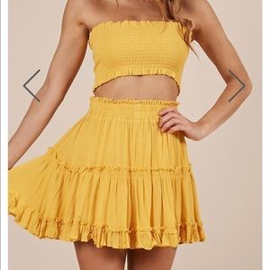 Two piece showpo yellow set